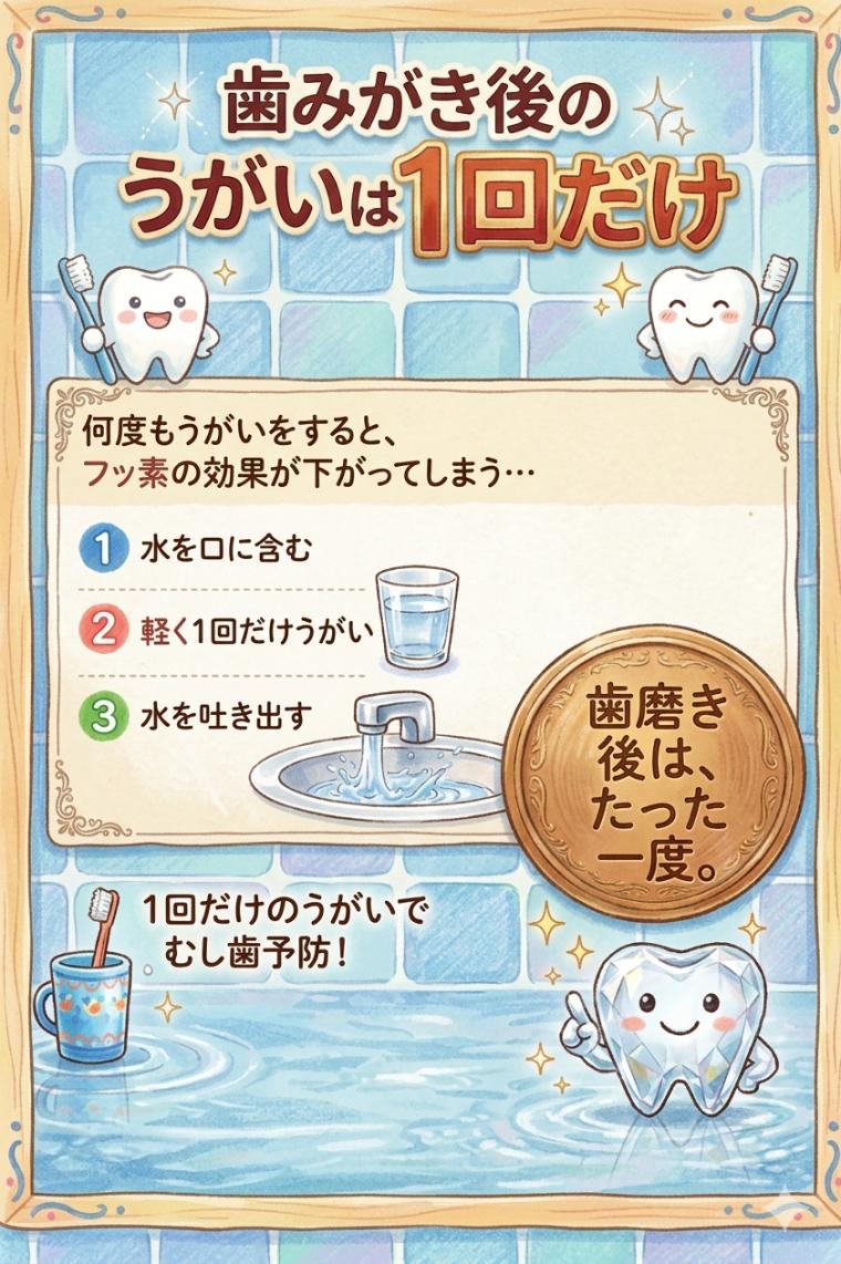 歯磨き後のうがいは1回でOK？むし歯予防のポイント